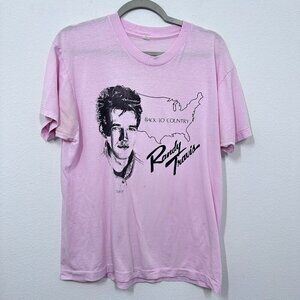Vintage Single Stitch Baby Light Pink Randy Travis Country Music Graphic Tee
